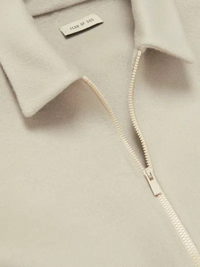 Fear Of God Viscose Blend Eternal Bomber Jacket With Embossed Detail In Gray