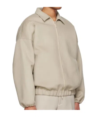 Fear Of God Viscose Blend Eternal Bomber Jacket With Embossed Detail In Gray
