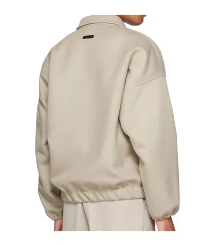 Fear Of God Viscose Blend Eternal Bomber Jacket With Embossed Detail In Gray