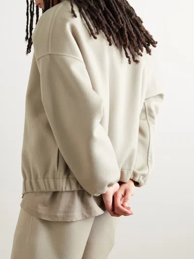 Fear Of God Viscose Blend Eternal Bomber Jacket With Embossed Detail In Gray