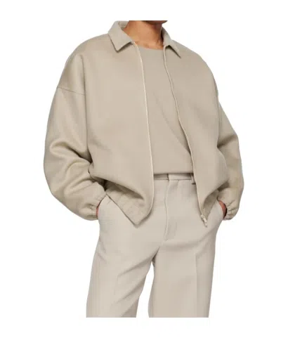 Fear Of God Viscose Blend Eternal Bomber Jacket With Embossed Detail In Gray