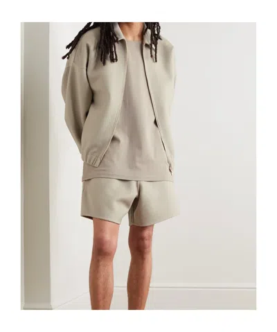 Fear Of God Viscose Blend Eternal Bomber Jacket With Embossed Detail In Gray