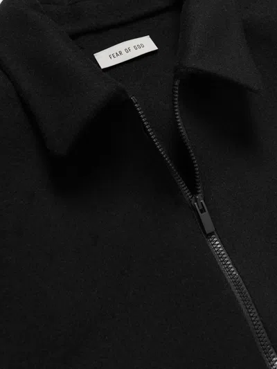 Fear Of God Lapel Long Sleeve Casual Jacket In Black