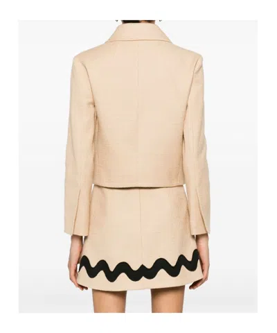 Patou Tailored Tweed Blazer With Structured Shoulders