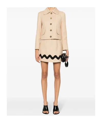 Patou Tailored Tweed Blazer With Structured Shoulders