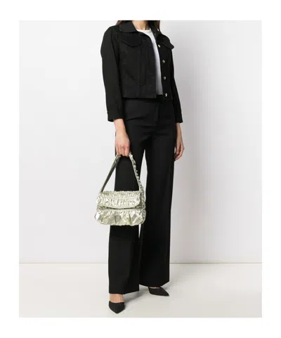 Patou Logo Embroidered Denim Jacket In Black