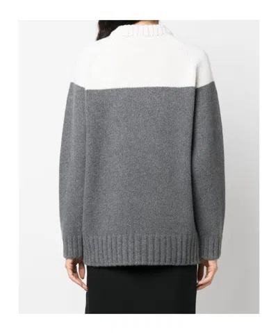 Patou Merino-blend Colour-block Jumper In Gray