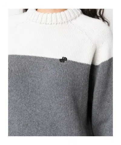 Patou Merino-blend Colour-block Jumper In Gray