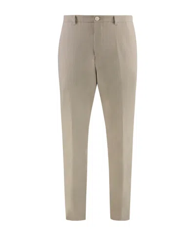Hugo Boss Boss Wool Blend Trousers In Neutral