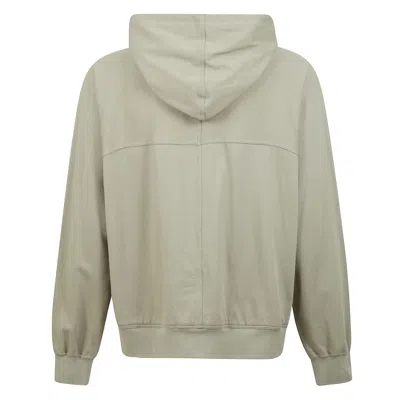 Rick Owens Windbreaker Loose Fit Hooded Sweatshirt In Green