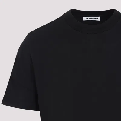 Jil Sander Black Cotton T-shirt In Black