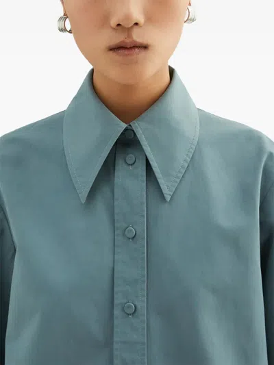 Jil Sander Women's Camisa Corbata Shirt In Blue