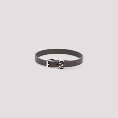 Valentino Ovalette Leather Bracelet