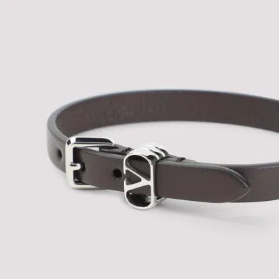 Valentino Ovalette Leather Bracelet