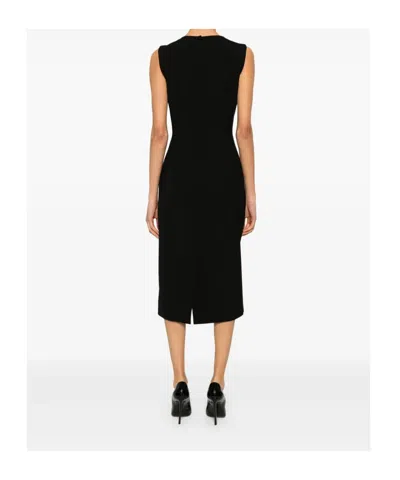 Dolce & Gabbana Sleeveless Sheath Midi Dress Clothing In Black