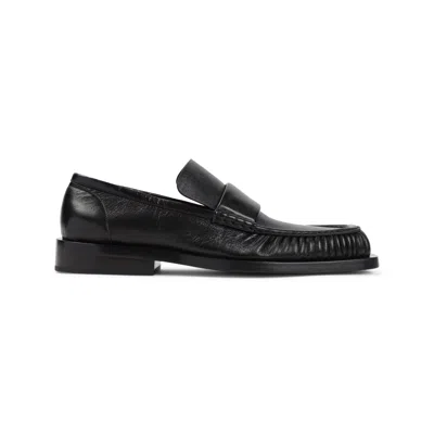 Jil Sander Leather Loafers In Black