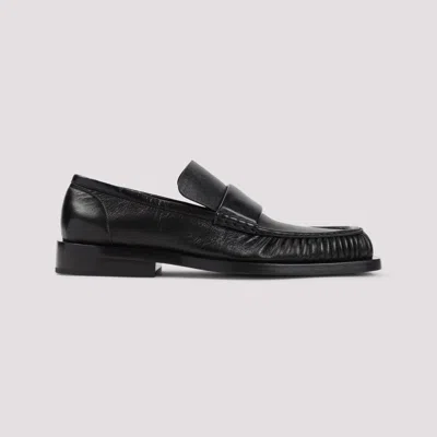 Jil Sander Leather Loafers In Black