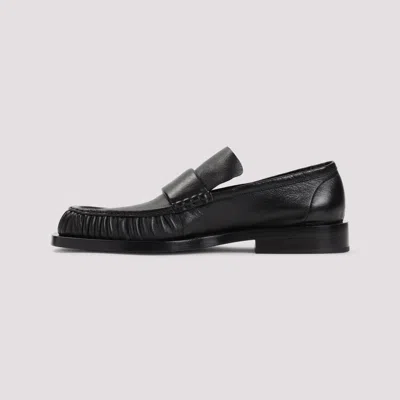 Jil Sander Leather Loafers In Black