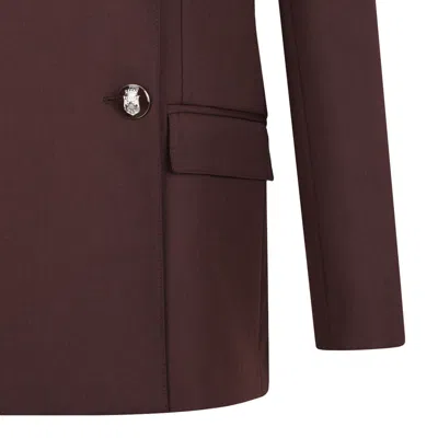 Elisabetta Franchi Double-breasted Buttoned Blazer In Brown