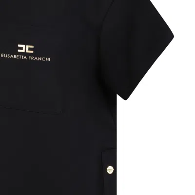 Elisabetta Franchi Logo-plaque Pocket Top In Black