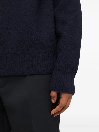 Jil Sander Midnight Blue Wool Sweater In Blue