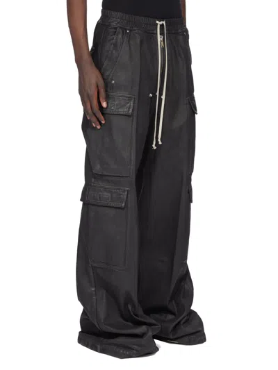 Rick Owens Drkshdw Drawstring Elastic Waist Casual Pants In Black