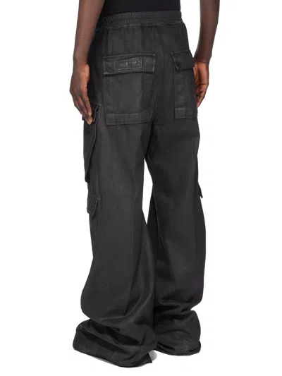 Rick Owens Drkshdw Drawstring Elastic Waist Casual Pants In Black