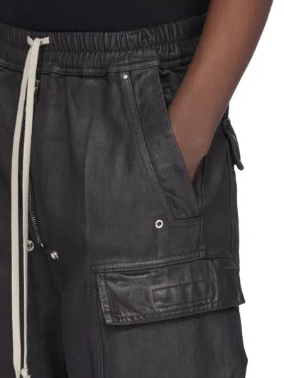 Rick Owens Drkshdw Drawstring Elastic Waist Casual Pants In Black
