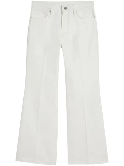 Jil Sander Pantalon Vaquero Acampanado Crudo In White