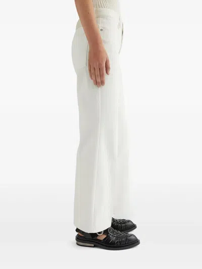 Jil Sander Pantalon Vaquero Acampanado Crudo In White