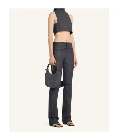Courrèges Cut-out Detailing Trousers In Gray