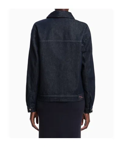 Emporio Armani Long Sleeve Denim Jacket In Blue
