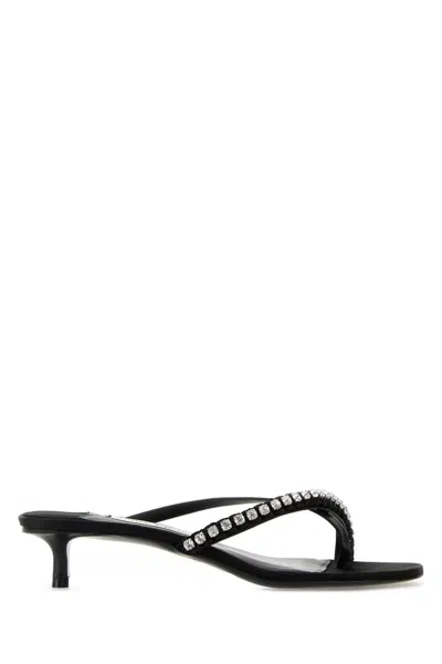 Jimmy Choo Dila 35 Mules In Black Nappa Leather