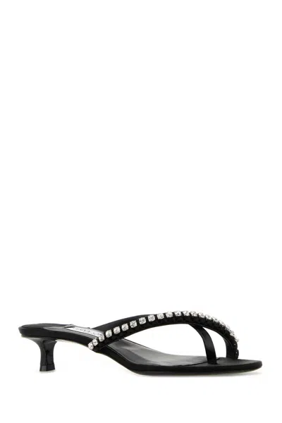 Jimmy Choo Dila 35 Mules In Black Nappa Leather