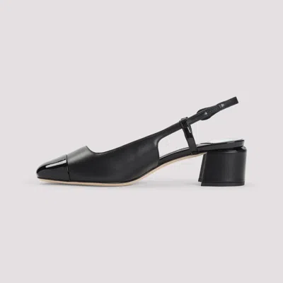 Jimmy Choo Patent Leather Pumps With Slingback And Decorative Button