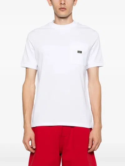 Karl Lagerfeld Logo-plaque Cotton T-shirt In White