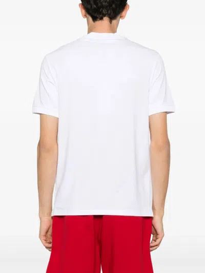 Karl Lagerfeld Logo-plaque Cotton T-shirt In White
