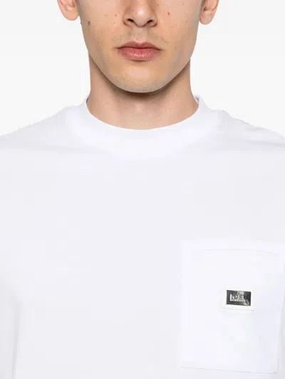 Karl Lagerfeld Logo-plaque Cotton T-shirt In White
