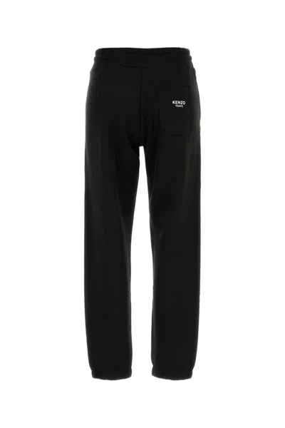 Kenzo Joggers Cotton Elastic Waistband In Black