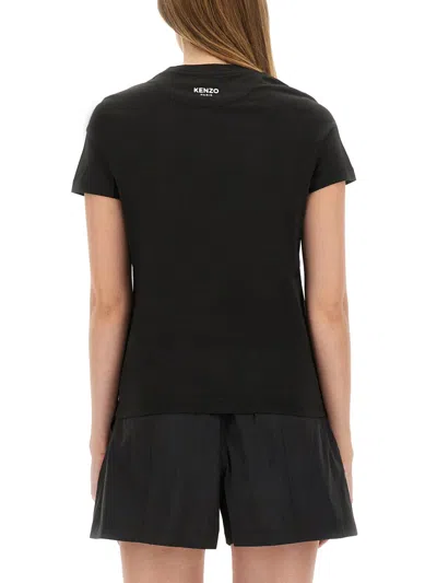 Kenzo Black Cotton T-shirts In Black