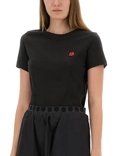Kenzo Black Cotton T-shirts In Black