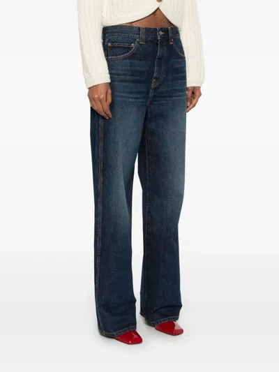Khaite Bonnie Mid-rise Boyfriend Jeans In Blue