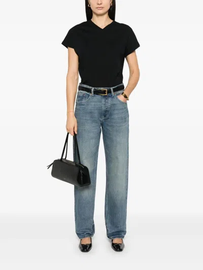 Khaite Devra Shirt With Black Pico In Black