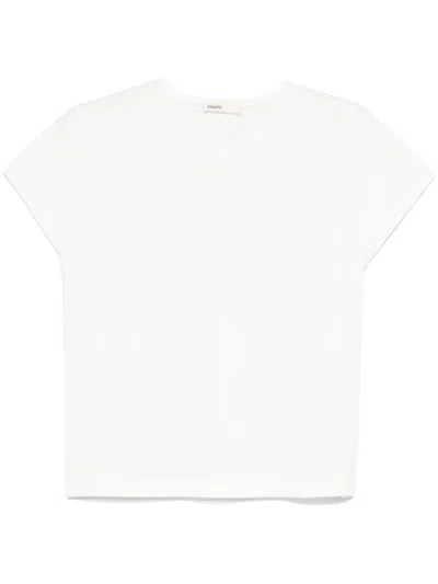 Khaite Devra T-shirt With White Pico In White