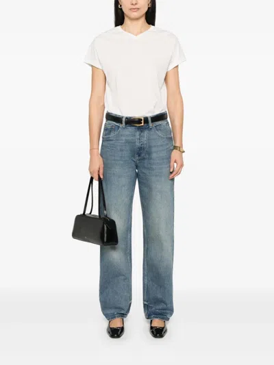 Khaite Devra T-shirt With White Pico In White