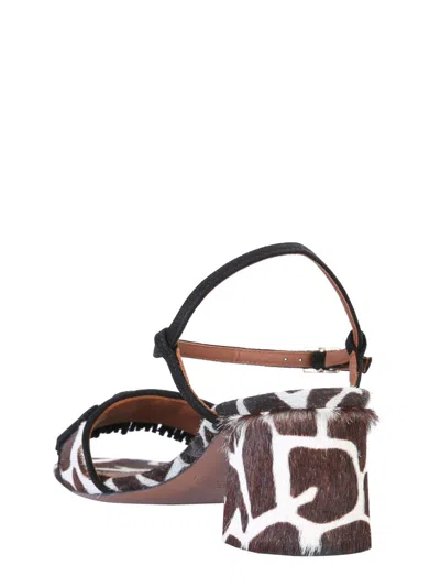 L'autre Chose Animal Print Haircalf Sandals