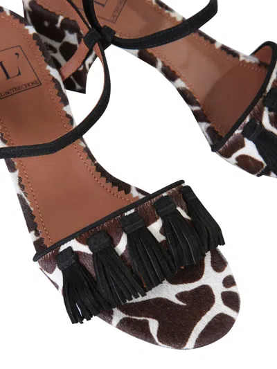 L'autre Chose Animal Print Haircalf Sandals