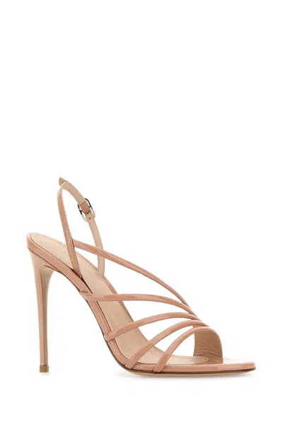 Le Silla Skin Pink Leather Scarlet Sandals