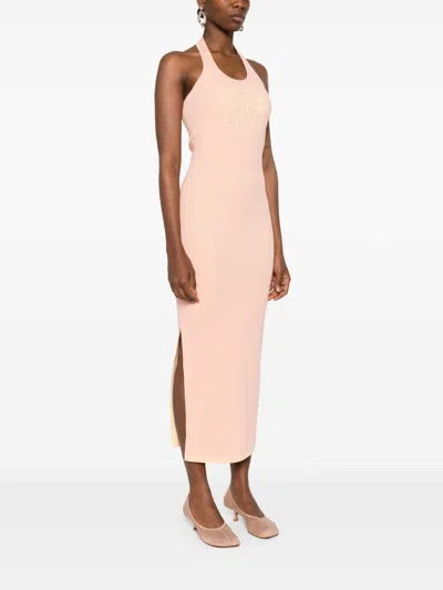 Loewe Anagram Long Tank Dress In Pink