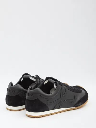 Loewe Ballet Runner 2.0 Suede-trimmed Leather Sneakers In Black